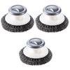 Quweiz 3Pcs Stainless Steel Wool Scrubber with Handle, Dish Scrubber, Wool Scrubber Tool, Steel Brush for Pots, Grills, Pans, Sink, Dishes view 1