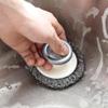 Quweiz 3Pcs Stainless Steel Wool Scrubber with Handle, Dish Scrubber, Wool Scrubber Tool, Steel Brush for Pots, Grills, Pans, Sink, Dishes view 4