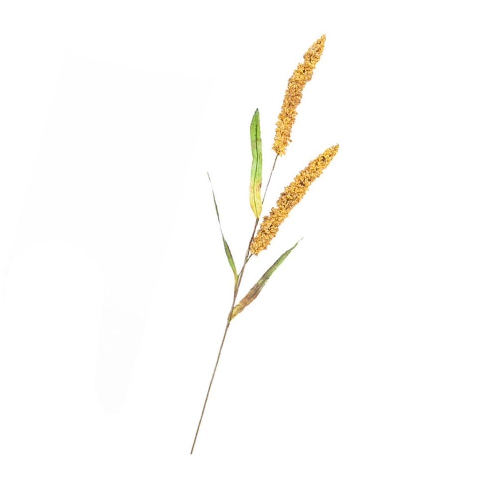 Alipis Green Foliage Artificial Wheat Simulated Grain Ear Millet Decor Fake Grasses Bundle
