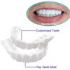 Flipped Warmth Clip in Veneers Teeth, 2 Pairs False Teeth Veneers Top And Bottom, Cosmetic Teeth Dentures False Teeth, Snap on Veneers Teeth for Women And Men Cover Imperfect Teeth view 2