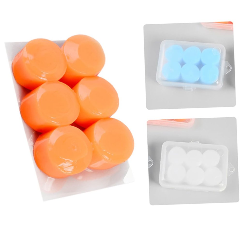 GLEAVI 3pairs Noise Swimming Ear Plugs Silicone Ear Plugs for Sleep Study Flying