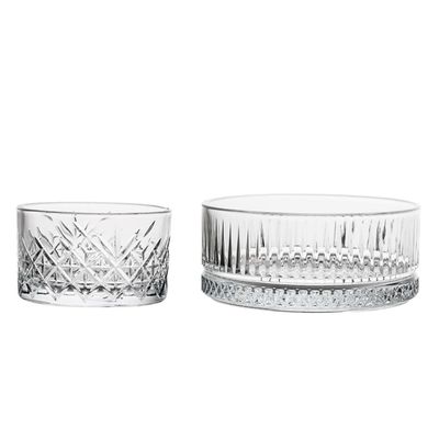 2pcs Glass Snack Plate Soup Bowls Salad Container Snack Tray Utensil Tray Kitchen Prep Bowls Nut Bowls Party Cake Plates Desk Tray Dessert Serving Platter Storage Rack Desktop