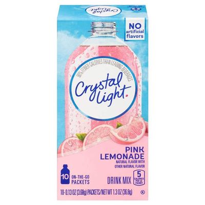 Crystal Light Drink Mix - 2 Boxes - 20 Packets (Pink Lemonade)