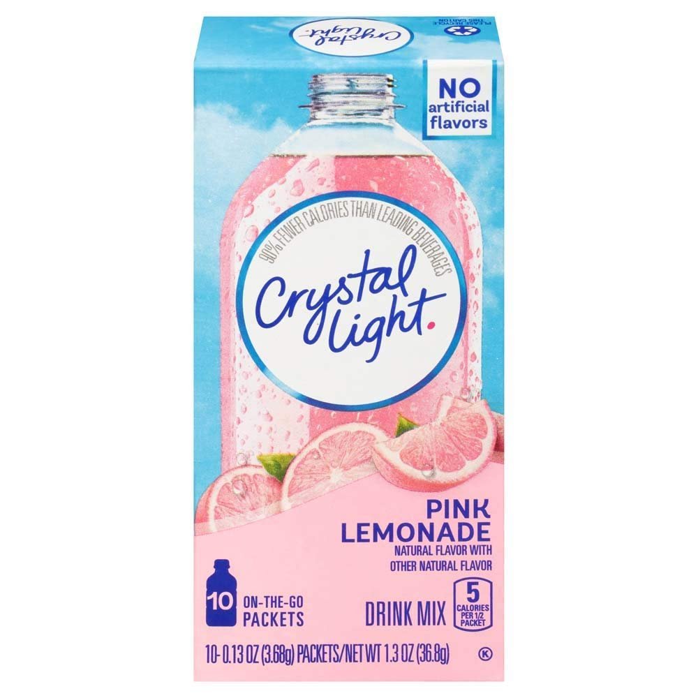 Crystal Light Drink Mix - 2 Boxes - 20 Packets (Pink Lemonade)