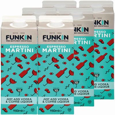 Funkin Espresso Martini Pre-Made Cocktail Mix 1 Litre (Case of 6)