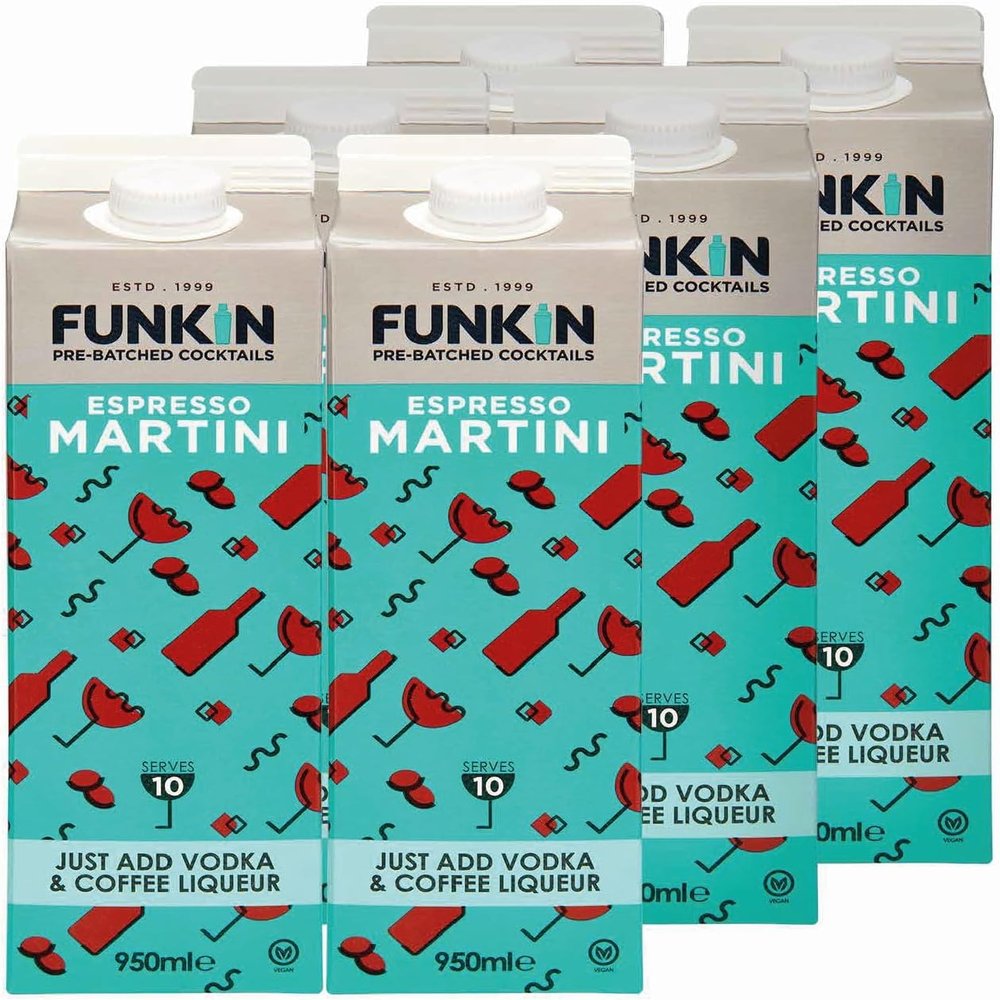 Funkin Espresso Martini Pre-Made Cocktail Mix 1 Litre (Case of 6)