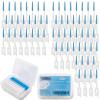 YEERSUO 200 PCS Silicone Interdental Brushes, Dental Toothpicks Brushes Between Teeth, Silicone Dental Floss Stick Disposable for Teeth Cleaning, Tooth Picks Cleaning Tool, Blue Colors view 1