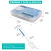 YEERSUO 200 PCS Silicone Interdental Brushes, Dental Toothpicks Brushes Between Teeth, Silicone Dental Floss Stick Disposable for Teeth Cleaning, Tooth Picks Cleaning Tool, Blue Colors view 2