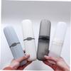 PartyKindom Travel Toothbrush Case 4Pcs Portable Toothbrush and Toothpaste Holder Lightweight Plastic Storage Box for Travel Camping Business Trips view 2