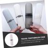 PartyKindom Travel Toothbrush Case 4Pcs Portable Toothbrush and Toothpaste Holder Lightweight Plastic Storage Box for Travel Camping Business Trips view 3