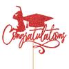 WRACKKIAR Congratulations Cake Topper-Congrats Grad Cake Decor-Class of 2024 Graduate Party Cake Decorations-Wedding/Birthday/Retirement Party Supplies (Red) view 2