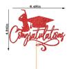 WRACKKIAR Congratulations Cake Topper-Congrats Grad Cake Decor-Class of 2024 Graduate Party Cake Decorations-Wedding/Birthday/Retirement Party Supplies (Red) view 4