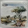 Anniversary House Tiflair Lion Safari Lunch Napkins 3 ply Pack of 20 Paper Serviettes, Tabletop, Decoupage