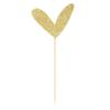 24 PCS Gold Glitter Heart Cupcake Toppers Sweet Love Theme Cupcake Picks Valentine's Day Cupcake Decorations for Wedding Engagement Bridal Shower Birthday view 3