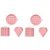 OUNONA 6pcs Silicone Waffles Mould for Baking DIY Cake Baking Mold Waffle Maker Mould for Home Activities Random Color view 1
