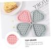 OUNONA 6pcs Silicone Waffles Mould for Baking DIY Cake Baking Mold Waffle Maker Mould for Home Activities Random Color view 4