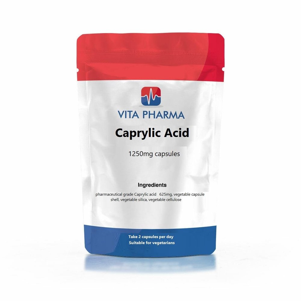 VITA PHARMA Caprylic Acid 1250mg 120 Capsules
