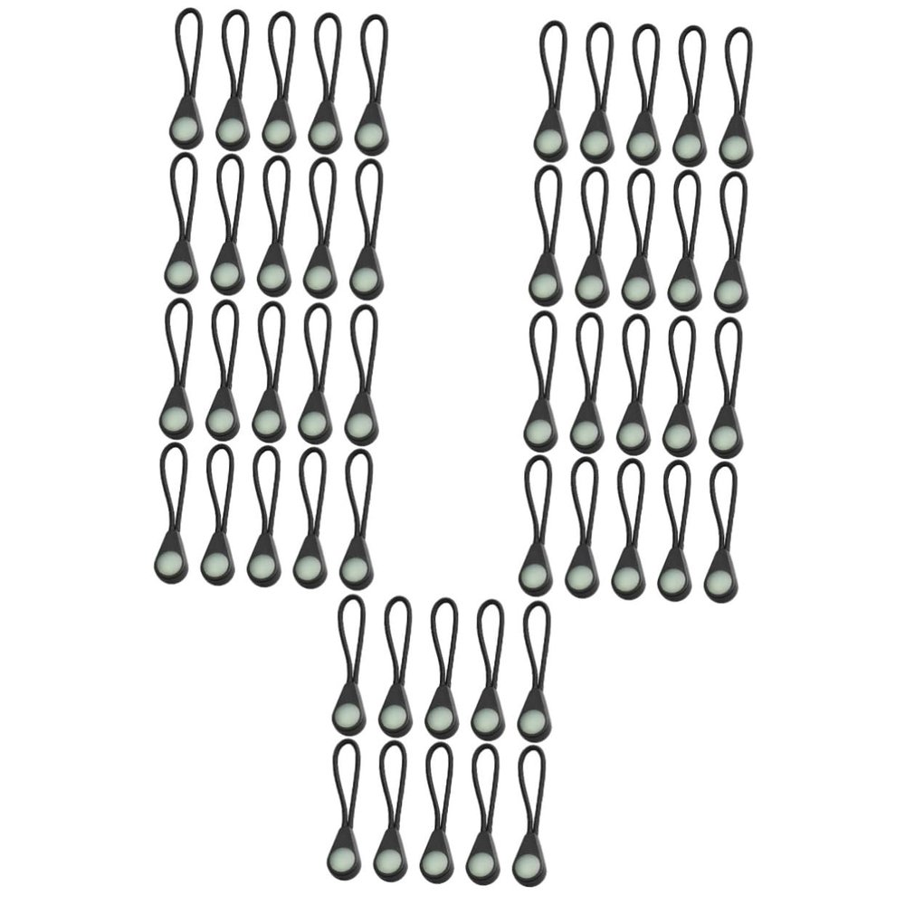 LALAFINA 50pcs Luminous Zipper Pullers for Backpacks Luminous Zipper Extenders for Travel Theft Backpacks Bag Heads Prevent Lost Pullers
