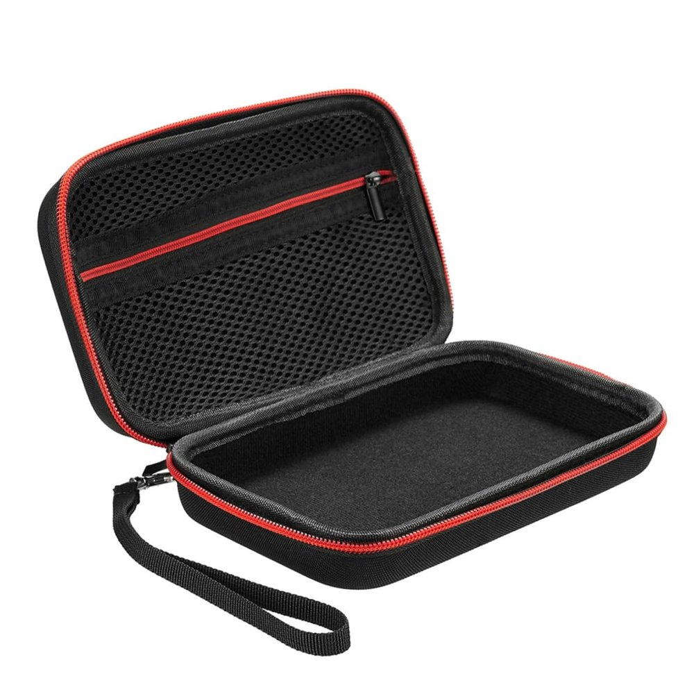 JECOMPRIS Eva Storage Bag for Shockproof Protective Case with Red Zipper and Lanyard Portable Travel Organizer for Home Use