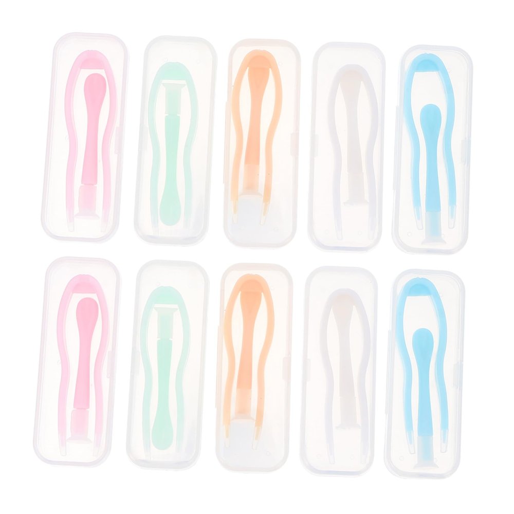 PartyKindom 10pcs Travel Lenses Stick Tool Case Lenses Inserter Tweezers Lens Tool Including Lens Plunger Suction Stick for Contact Removal