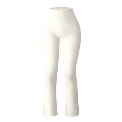 WILLBEST Gym Leggings for Women High Waist Bootcut Flared Leggings Workout Tummy Control Scrunch Booty V Cross Ladies Running Sports Tight Trouser Yoga Pants