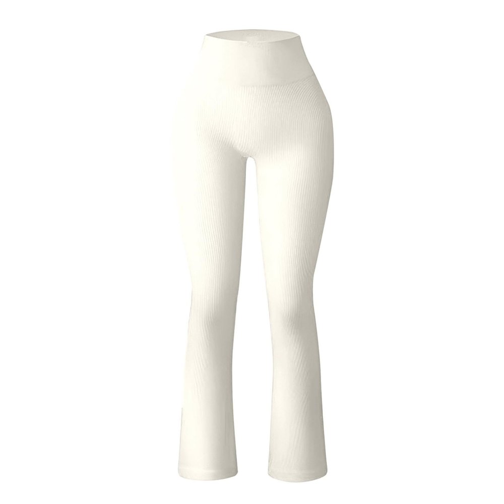 WILLBEST Gym Leggings for Women High Waist Bootcut Flared Leggings Workout Tummy Control Scrunch Booty V Cross Ladies Running Sports Tight Trouser Yoga Pants