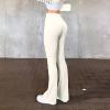 WILLBEST Gym Leggings for Women High Waist Bootcut Flared Leggings Workout Tummy Control Scrunch Booty V Cross Ladies Running Sports Tight Trouser Yoga Pants view 3