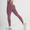 WILLBEST Yoga Pants for Women Seamless High Waist Tummy Control Yoga Pants Slim Elasticated Tight Trousers Athletic Scrunch Booty Workout Leggings view 3