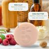 Bambaw Shaving bar for Women 80g, Red Clay & Shea Butter Shave Soap, Shaving Bar Women, Natural, Eco, Vegan, Exfoliating Shave Bar, Raspberry view 2