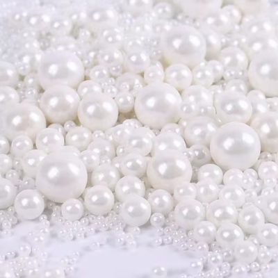 Edible White Pearl Sugar Sprinkle Candy Pearls 120g, Mixed Size, Cake Topper, Cupcake Decorations, Ice Toppings and Cookie Decoration, Wedding Birthday Party Halloween Chirstmas Supplies