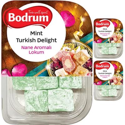 Bodrum Mint Turkish Delight 200 gram x 3 Pieces