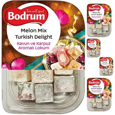 Bodrum Melon Mix Turkish Delight 200 gram x 5 Pieces