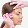 HINZIC 24 Pack Eyebrow Trimmer Razors Facial T Shape Shaver Tool Stainless Steel Trimming Applicators Kit for Women Girls Eye Brow Makeup- Purple view 4