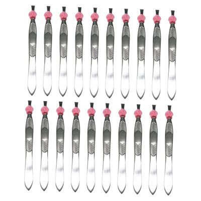Angoily Eyebrow Tweezers Lightweight and Portable 24pcs Multi Pack Stainless Steel with Heart Shape and Arrow Pattern Design for Travel and Business Trip Use