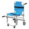 UYSELA Stair Chair, Foldable Aluminum Emergency Stair Climbing Wheelchair, Portable Stair Lift Chair Ambulance Firefighter Evacuation Use for Elderly, Disabled,Brown view 1