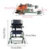 UYSELA Stair Chair, Foldable Aluminum Emergency Stair Climbing Wheelchair, Portable Stair Lift Chair Ambulance Firefighter Evacuation Use for Elderly, Disabled,Brown view 2