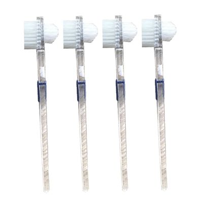 Gatuida Double Sided Brush Cleaning Tool Large Multi-Tufted Head and Non-Slip Rubber Handle for Dentures and Retainers