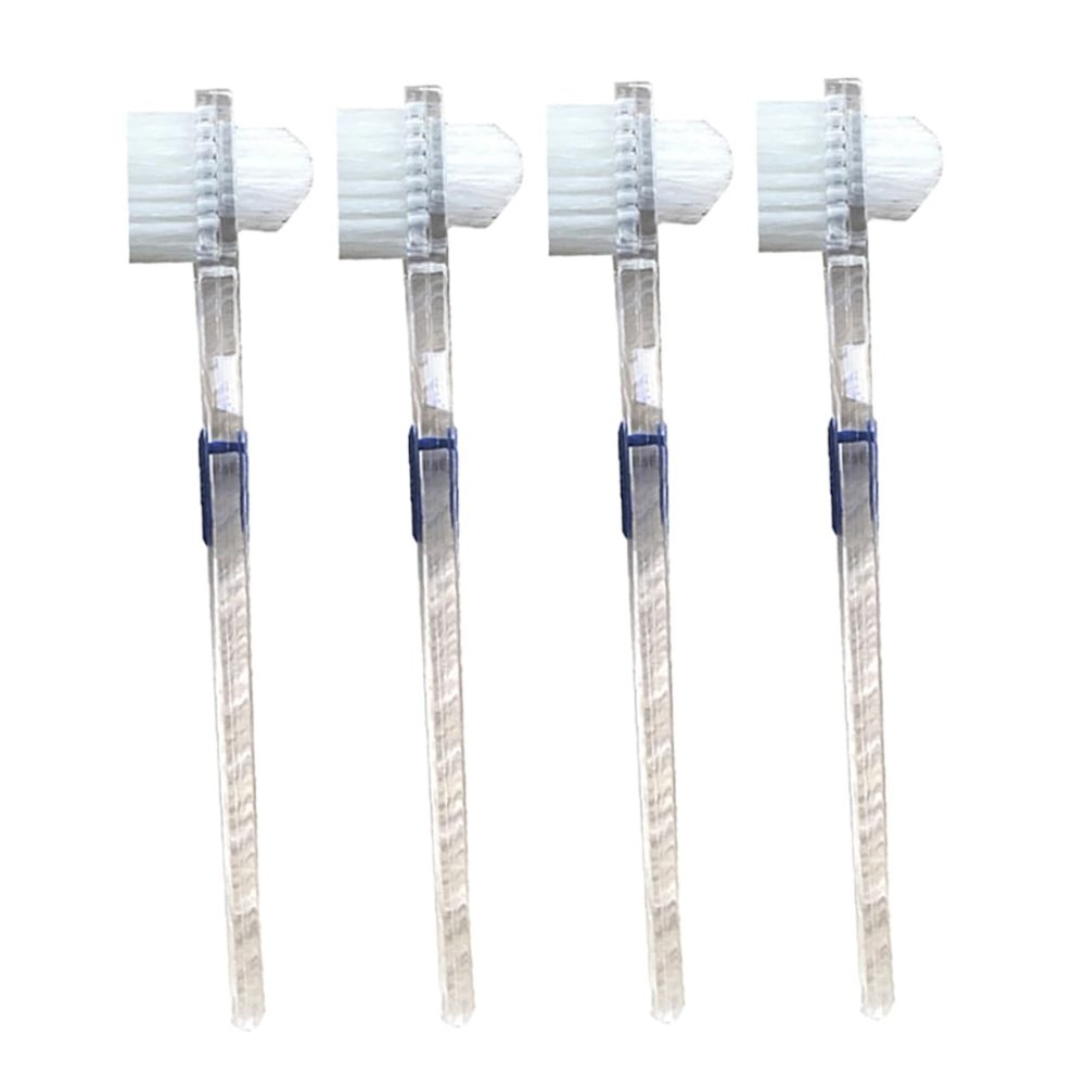 Gatuida Double Sided Brush Cleaning Tool Large Multi-Tufted Head and Non-Slip Rubber Handle for Dentures and Retainers