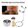 MUNEFE Shavings Brush and Bowl, Beard Shavings Set, Safety Razors Stand for Providing a Professional Shavings Experience view 4