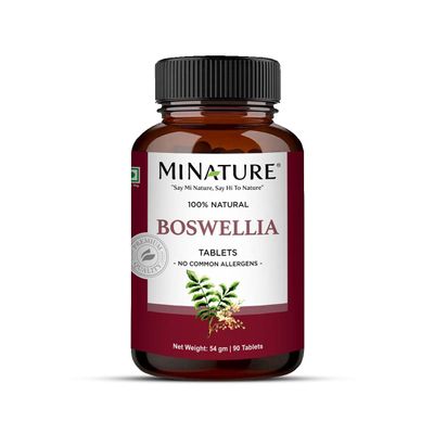 Boswellia Tablets by mi Nature| | Pure & Natural herb | Free from Chemical & Preservative| Plant Based Gluten Free |90 Tablet, 45 Days Supply 1000mg