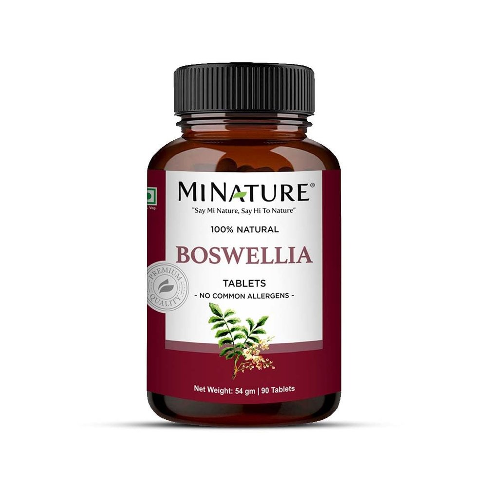 Boswellia Tablets by mi Nature| | Pure & Natural herb | Free from Chemical & Preservative| Plant Based Gluten Free |90 Tablet, 45 Days Supply 1000mg