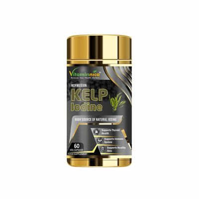 Vitaminnica Norwegian Kelp Iodine- 60 Capsules | 450g Iodine per Capule | Thyroid Support Supplement