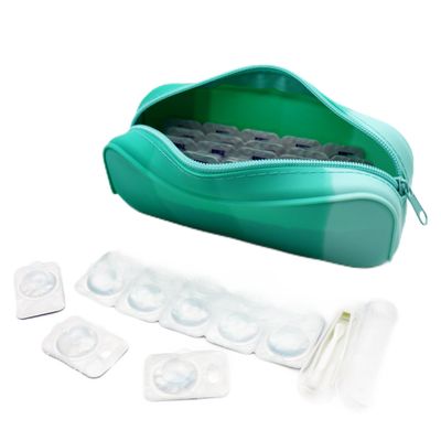 VORDRASSIL Contact Lens Case, Daily Contact Lens Organizer, Clear Plastic Box for 70 Daily Lenses
