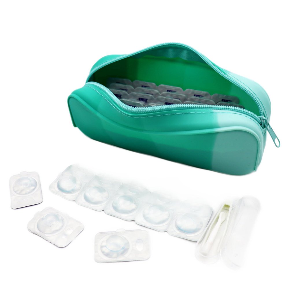 VORDRASSIL Contact Lens Case, Daily Contact Lens Organizer, Clear Plastic Box for 70 Daily Lenses