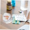 GLEAVI Small Metal Medicine Box Organizer Two-Compartment Portable Pill Dispenser Tight Seal Travel Case for Tablets view 4