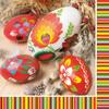 Maki 3-Ply Tissue Easter Paper Napkins Decorative Serviettes for Decoupage 33cm x 33cm - 1/4 Folded (Pack of 20) (owicz Folk Eggs), (SDLE) view 1