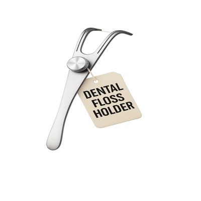Dental Floss Holder, Refillable & Reusable Floss Pick - Dental Floss Handle - Stainless Steel Dental Floss Holder. Durable Reusable Flosser - One Pack