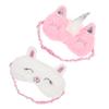 Beatifufu 2pcs Cute Pattern Sleeping Eye Mask for Women Plush Sleep Mask Eye Cover for Sleeping for Bedtime Bliss and Travel view 1