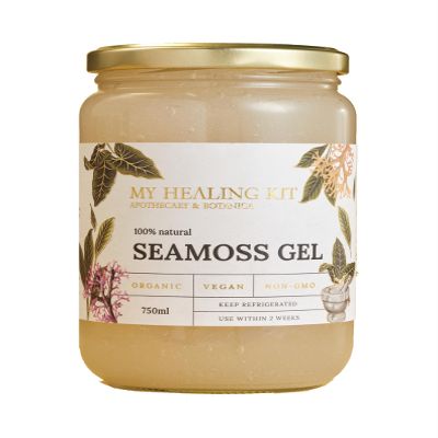 100% Natural Sea Moss Gel | St Lucia Sea Moss | Organic Vegan Non GMO | Premium Quality, Wildcrafted Seamoss | Irish Moss (Large, 750 ml.)