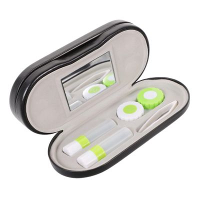 UTHCLO 2-in-1 Glasses and Lens Case Portable Black Travel Storage Inner Lining for Eyewear and Lens Accessories